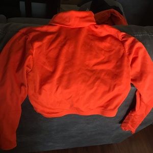 Orange cheer turtleneck crop top bodyliner